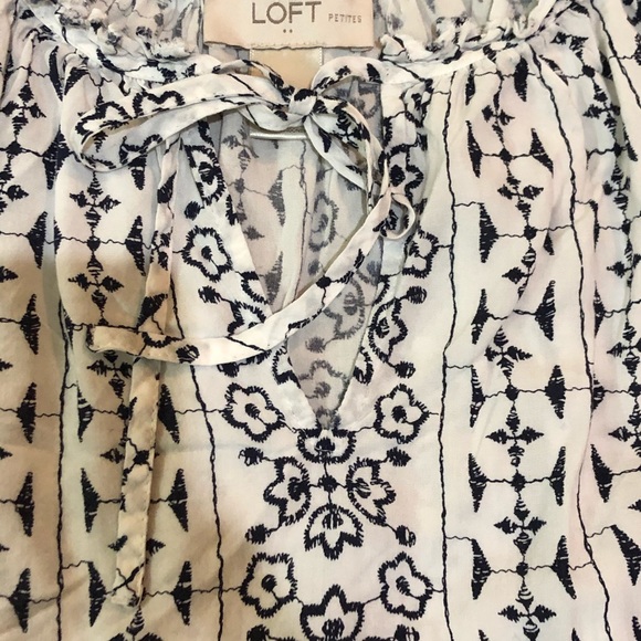 LOFT Navy and White Tank Top XXSP - Picture 3 of 7